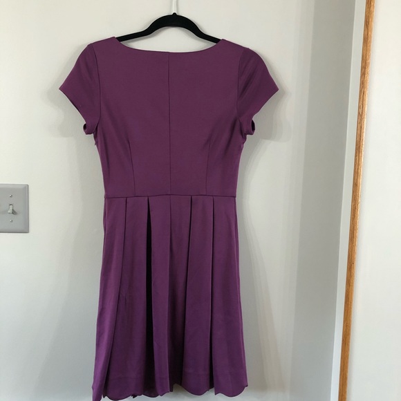 NWT Elle Purple Pleated Dress - Picture 2 of 7